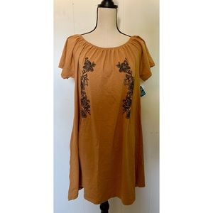 Camel midi dress